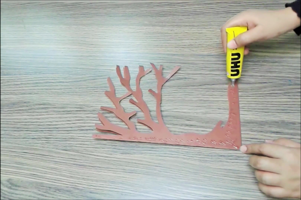 Hand Made Tree Using Chart Paper How To Draw A Tree On Chart Paper