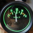 Car voltage meter,analog version(with "smart" backlight)