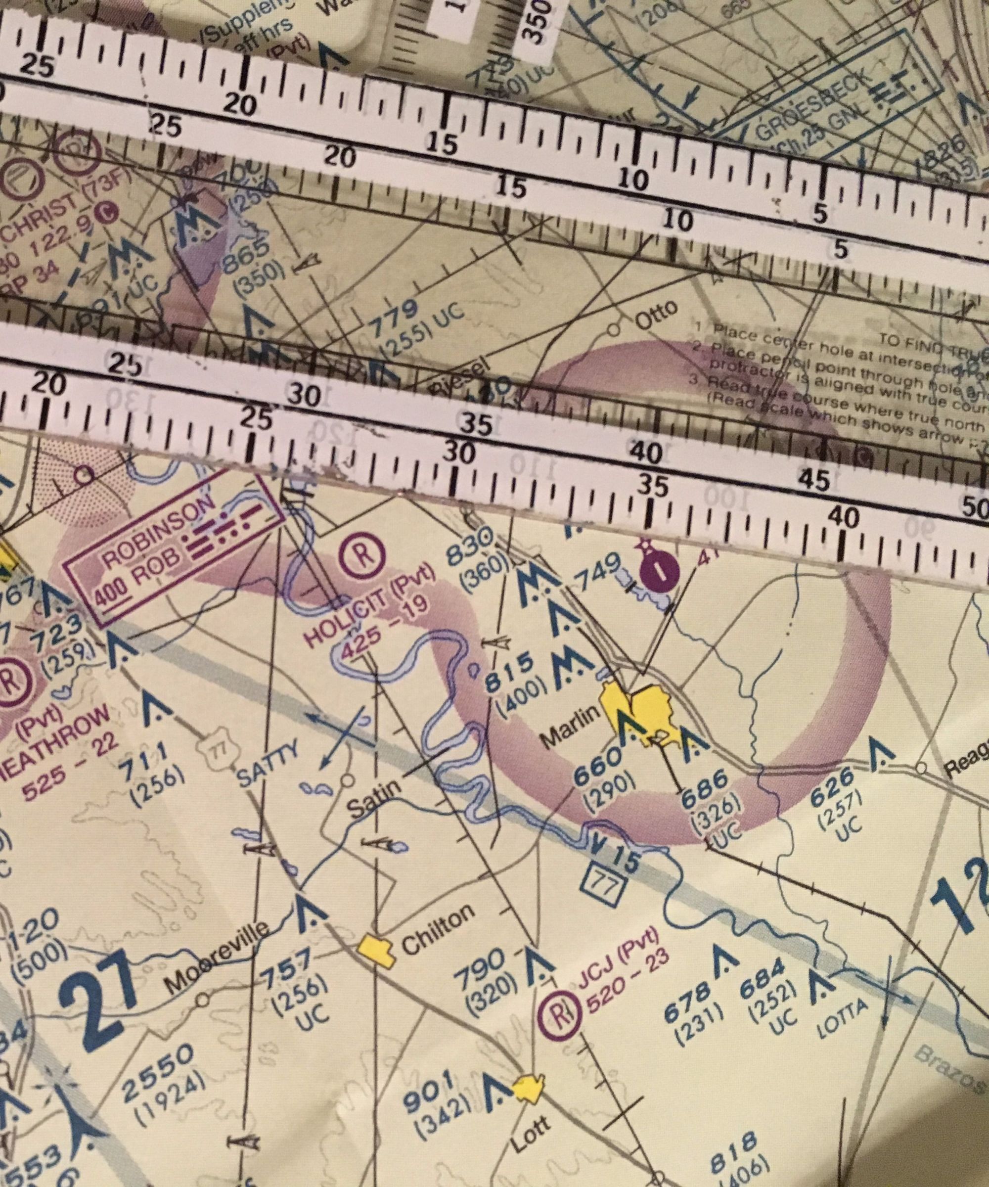 Plotting a Flight Using Visual References and Calculating Time
