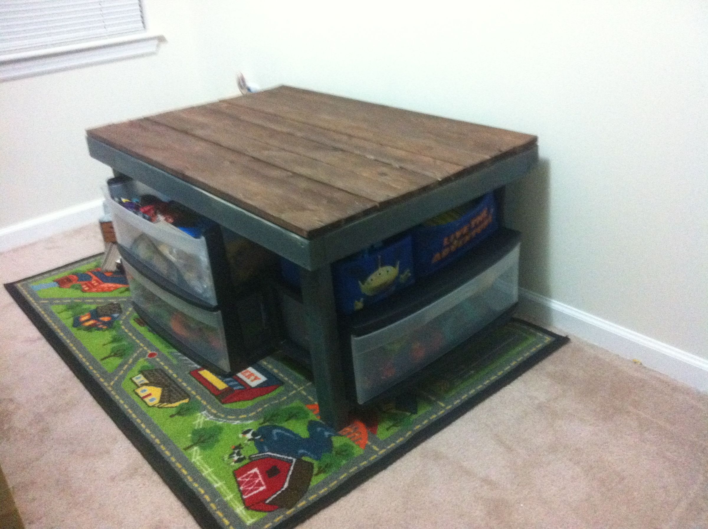 The Grow With Me Wooden Train Table