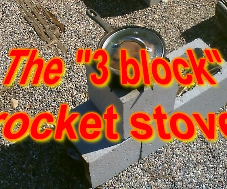 The (3 Block) Rocket Stove! - Concrete Rocket Stove - (and Smoker Too!) - Super Easy DIY