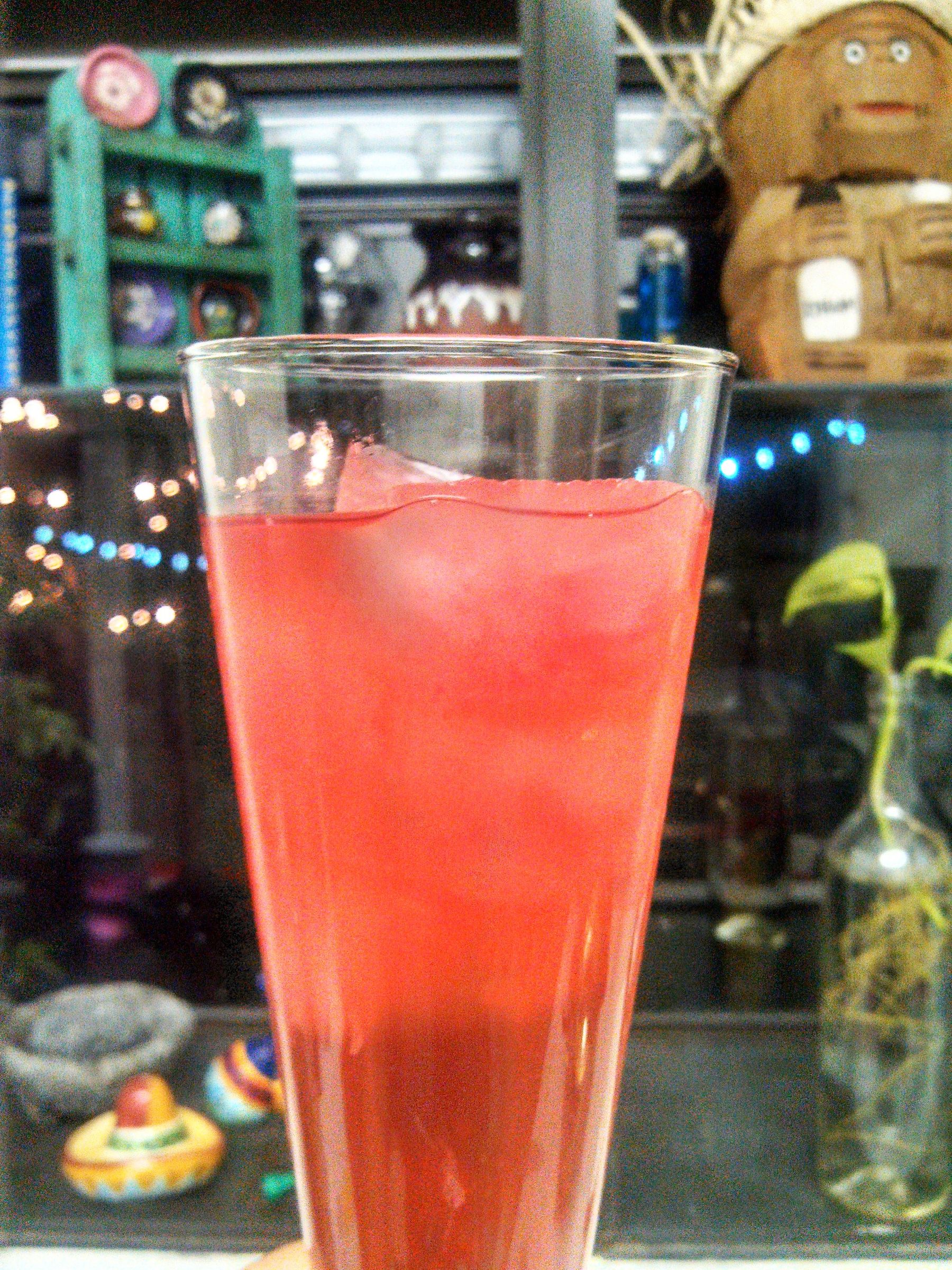 Pomegranate Green Tea Limeade - iced drink, ice cubes, or popsicles