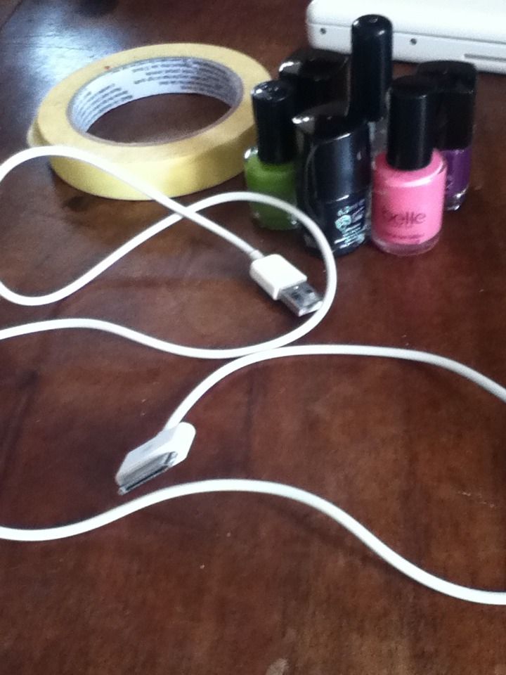 Stripy USB/headphone Wire