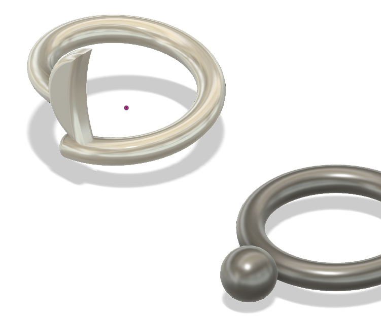 2 Rings (moon and Sphere)- Fusion 360