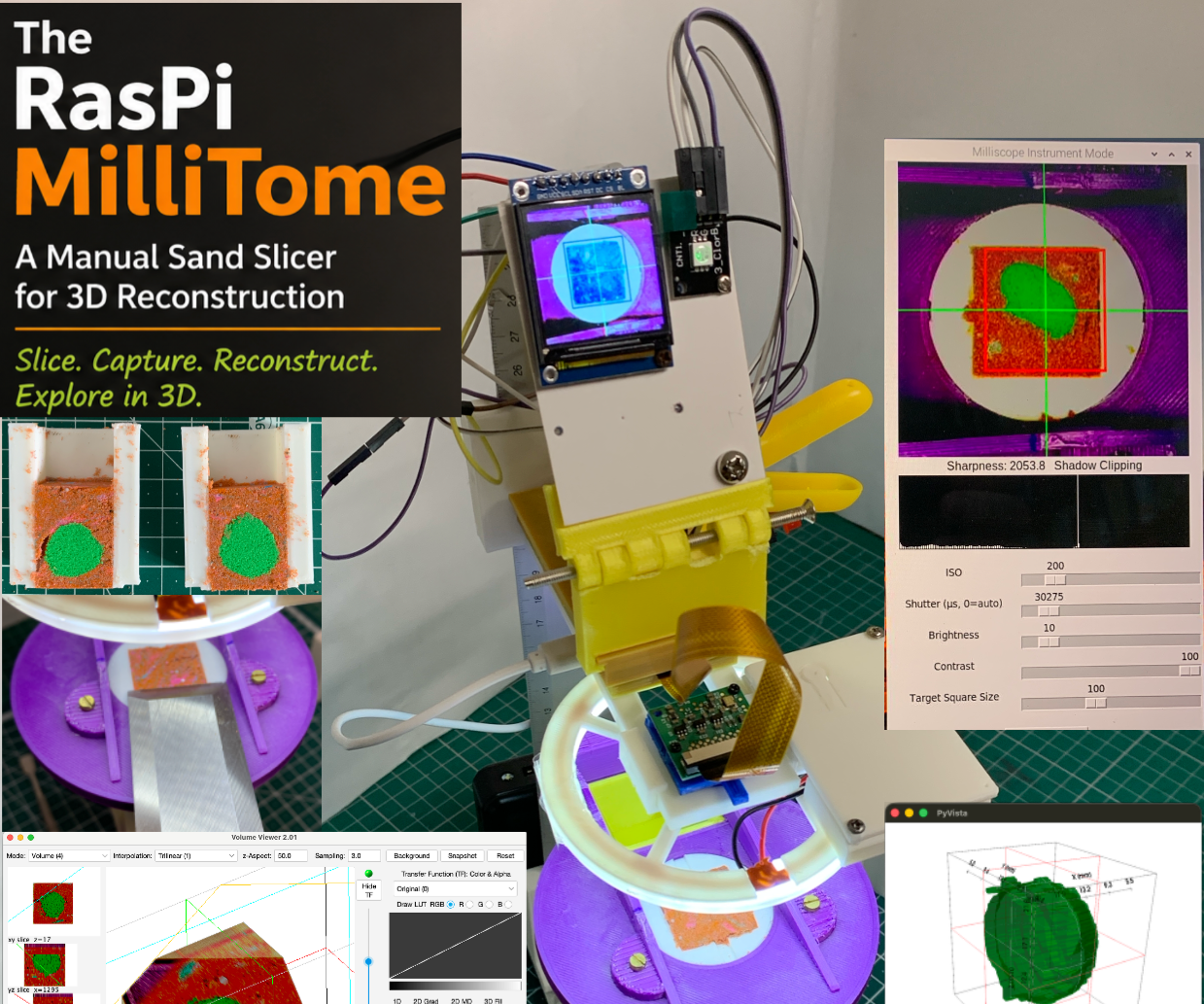 The RasPi MilliTome: a Manual Sand Slicer for 3D Reconstruction