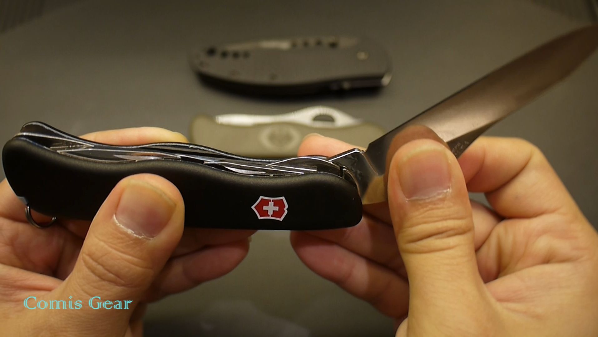 Easy Opening and Closing Victorinox 111mm OHO Trekker or German Army Knife