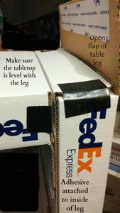 Attach Tabletop to Both Legs