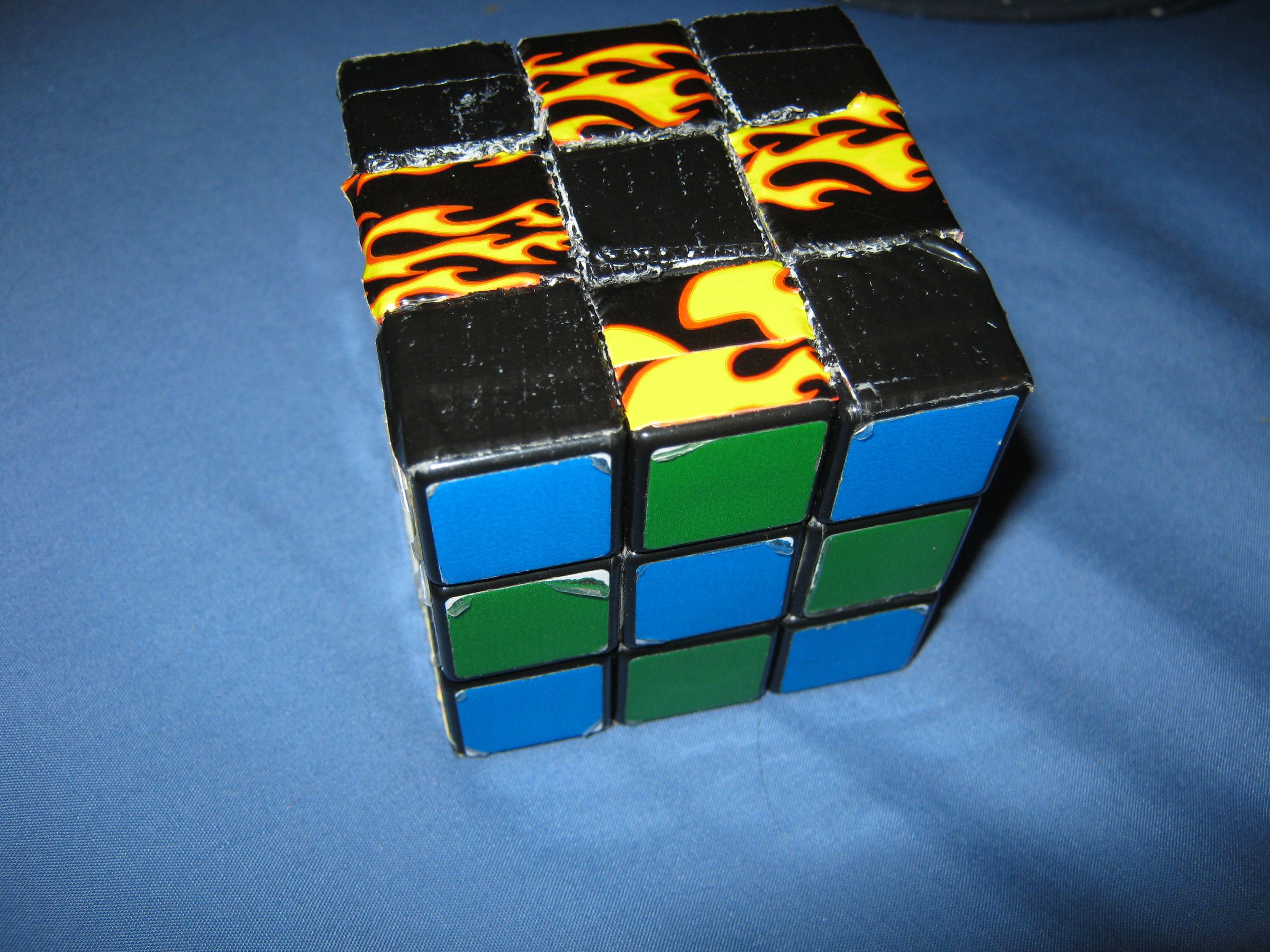 Customize Rubik's Cube With Duct Tape
