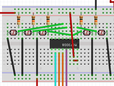 Wiring the Light Sensors