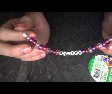 "How-To" Instructions for a Pony Bead Bracelet