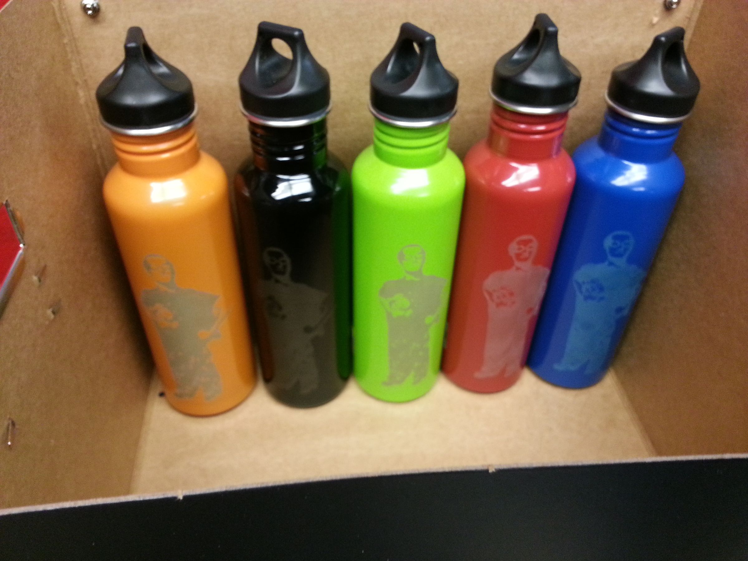 Two-tone Laser Etched Stainless water bottles