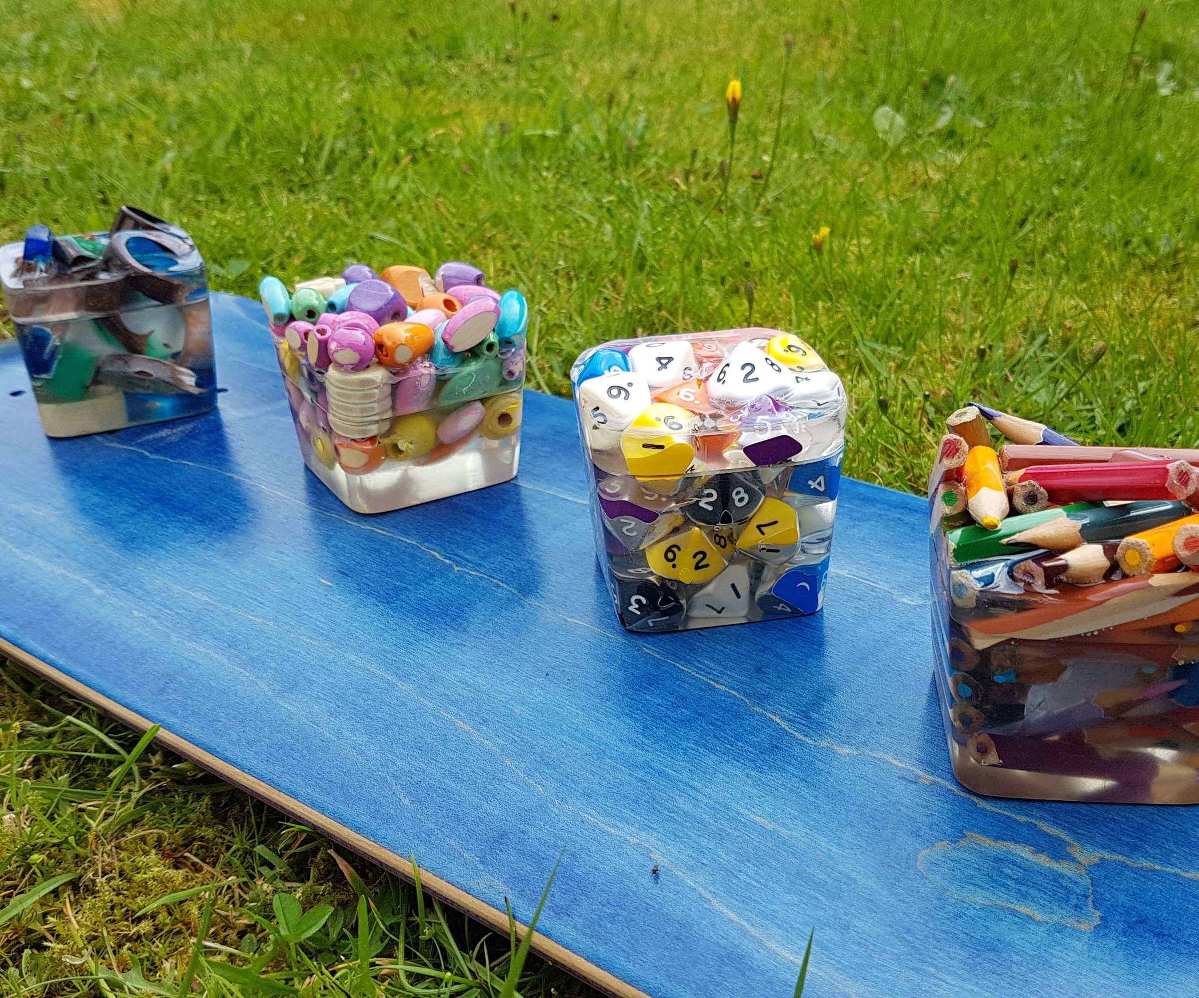 Resin and Bits Ring Boxes