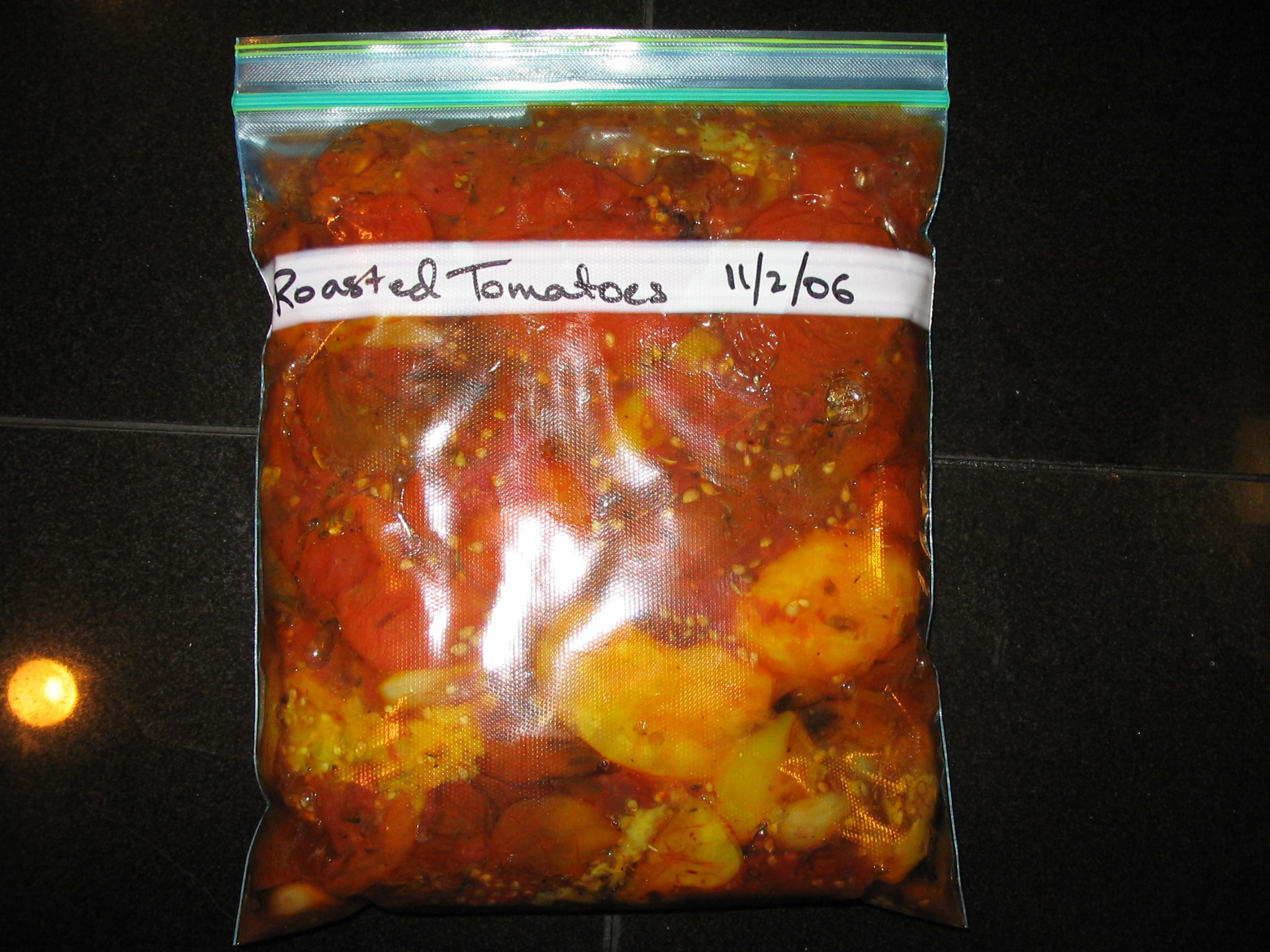 Freezing Roasted Tomatoes