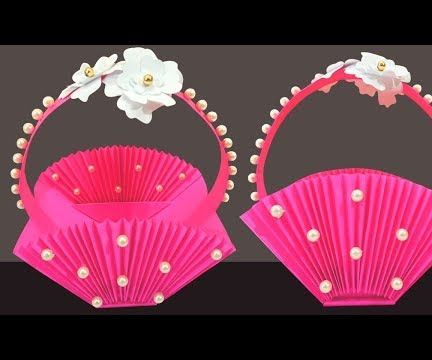 How to Make an Easy Accordion Paper Basket for Gift?
