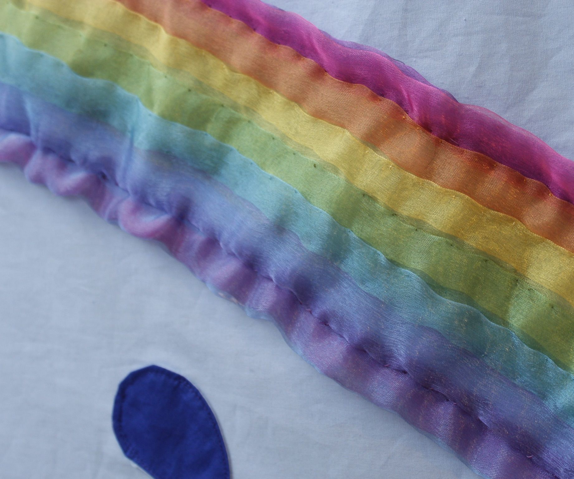 Rainbow Organza Fabric Project