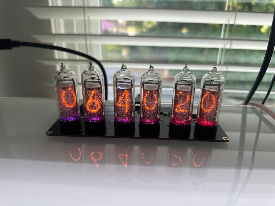 WiFi Nixie Clock With USB-C and RGB Backlighting