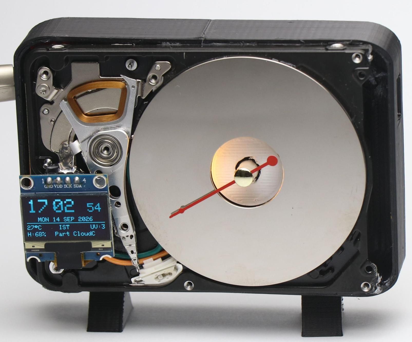 I Turned an Old Hard Drive Into a Smart Weather Clock