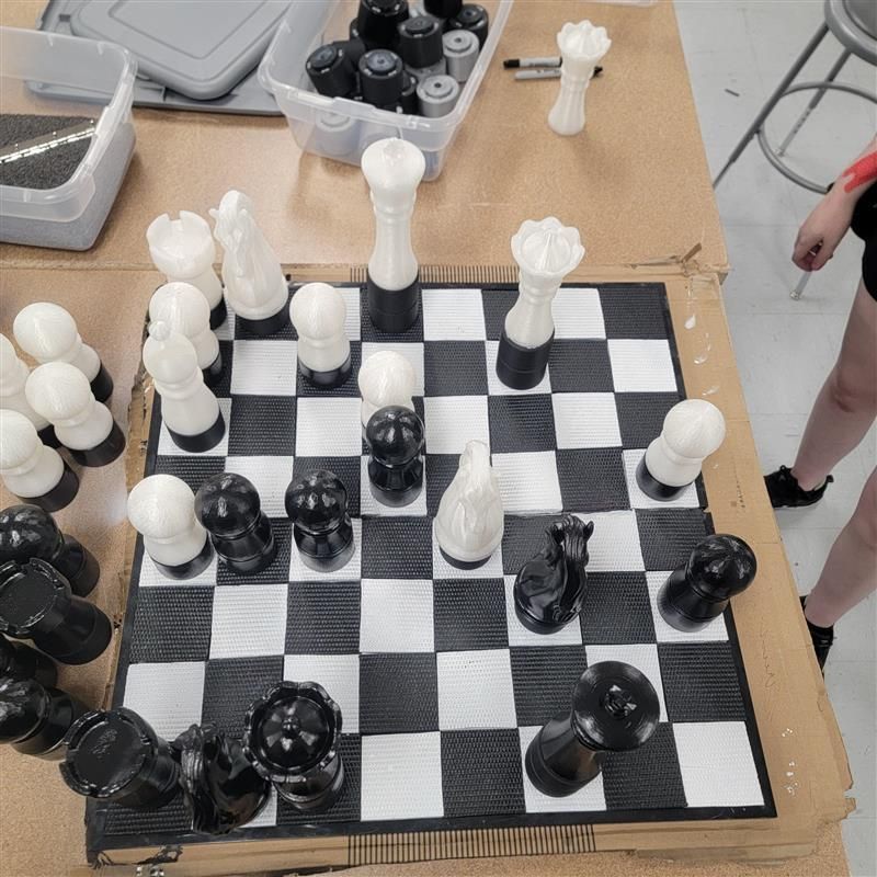 15 Inches Dark And Light Brown Weighted Chess Set - Unique Chess Set...