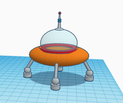 Spaceship 3D Design in TinkerCad