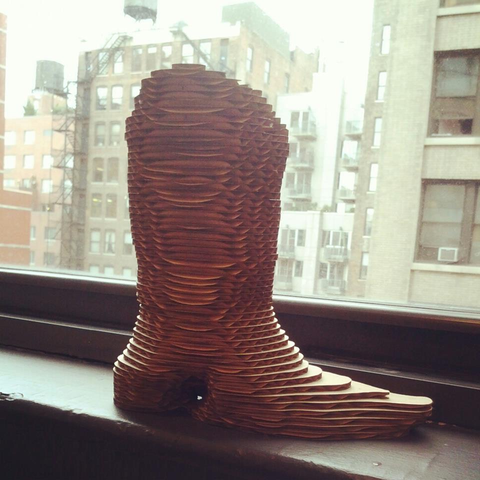 Cardboard Cowboy Boot