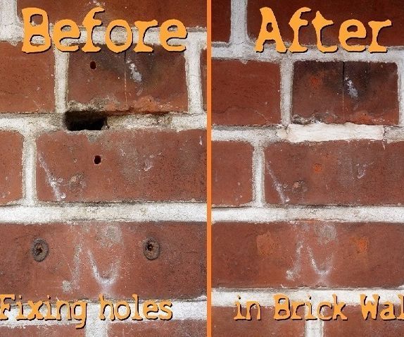 How to Fix Holes in a Brick Wall Cheap and Easy : 4 Steps (with ...