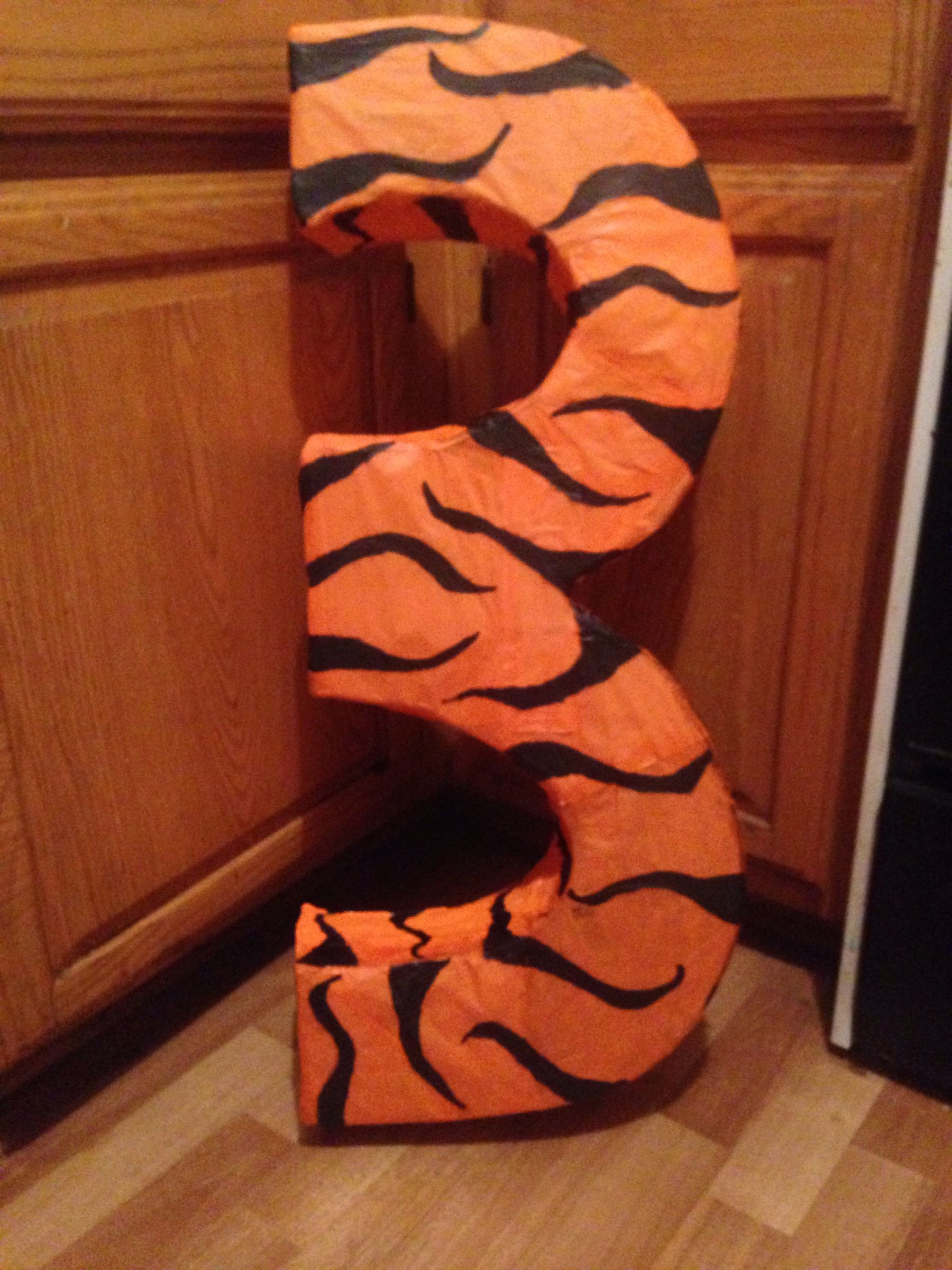 3D Number Paper Maché Model