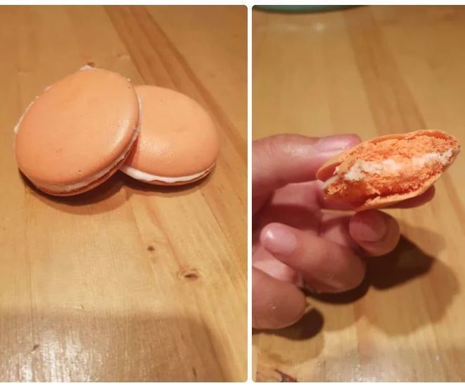 Orange Blossom Macaron With Orange Creme Filling