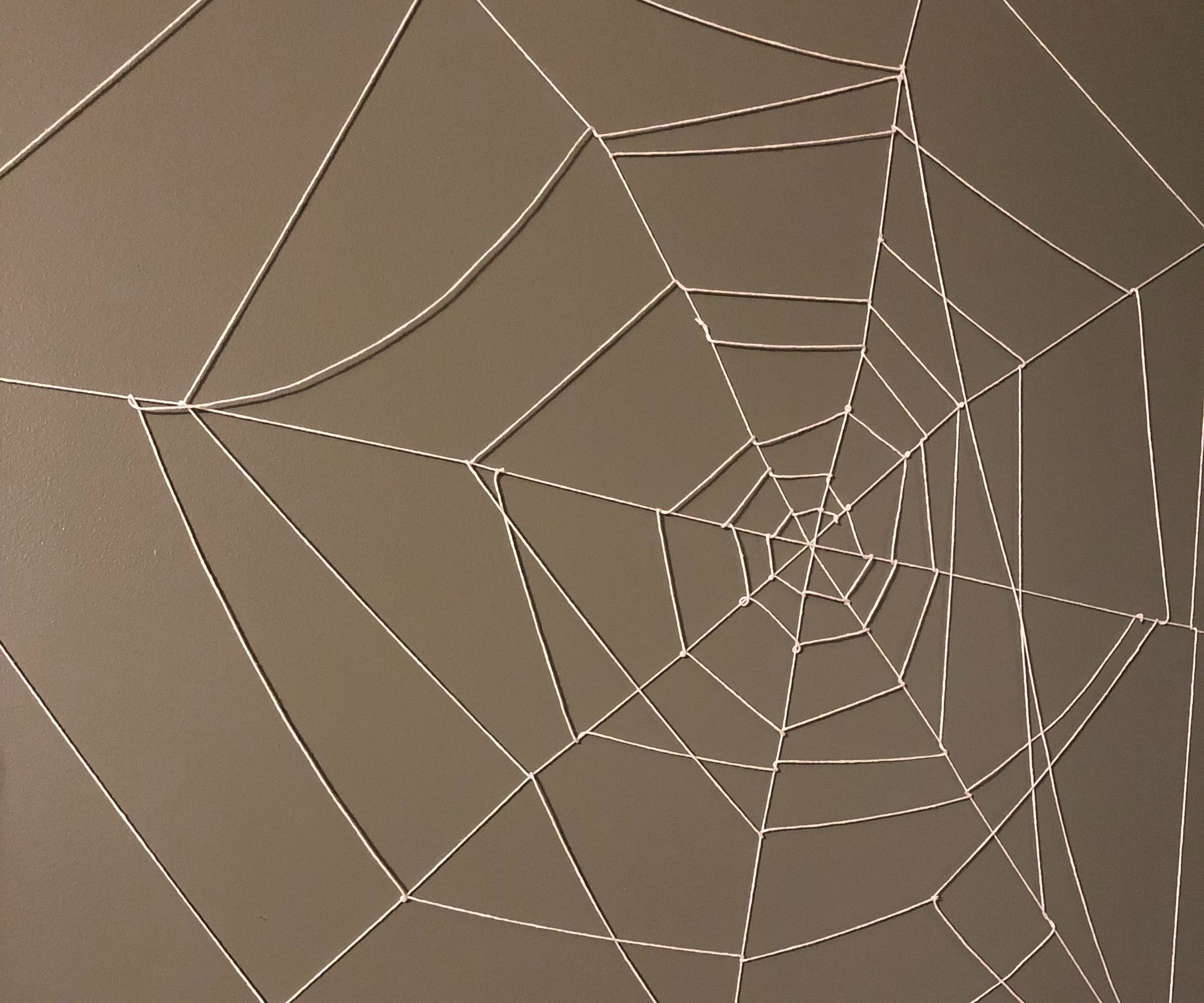 DIY Halloween Spider-web Decoration