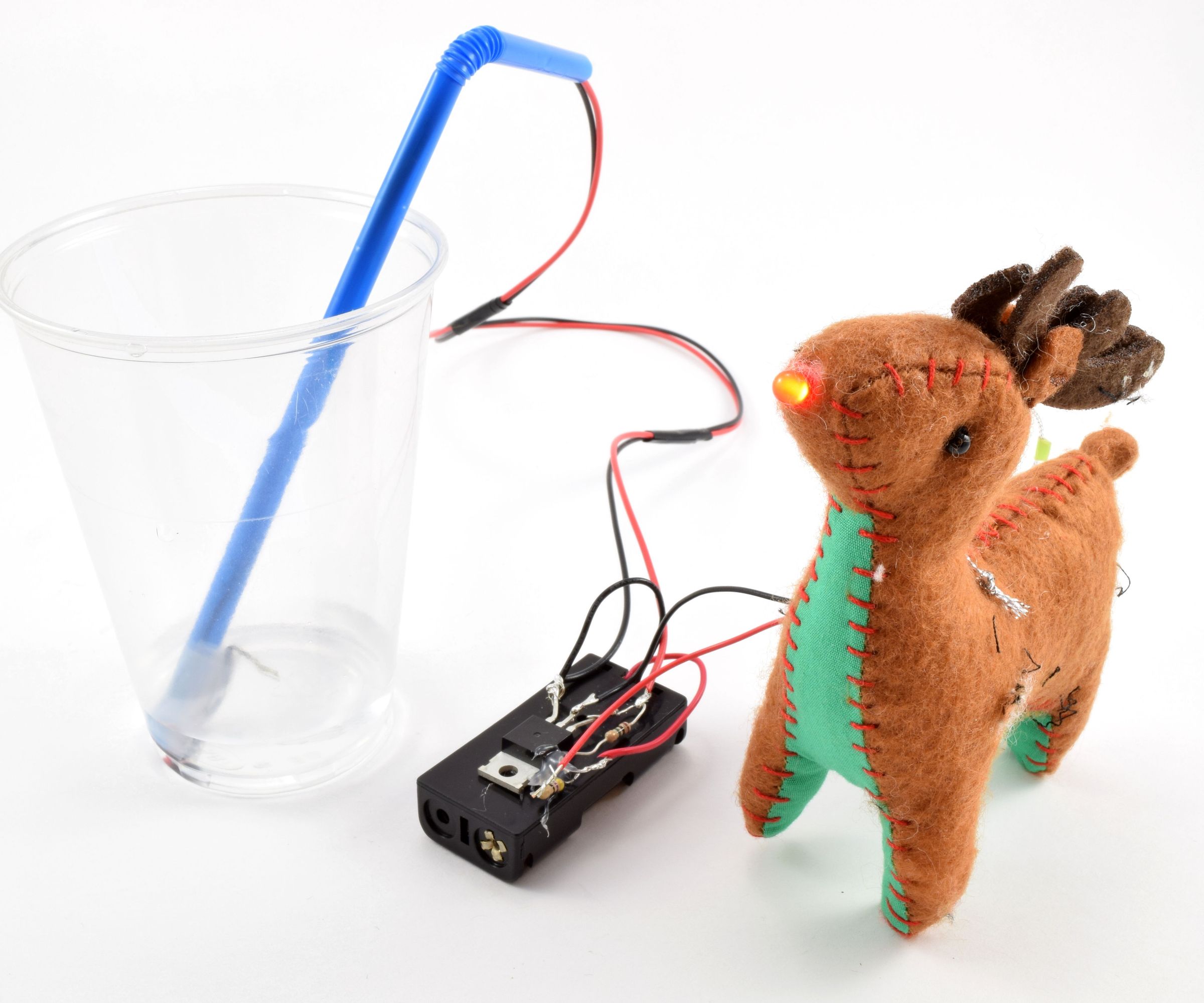 Rudolf the Red-Nosed Christmas Tree Water Level Indicator