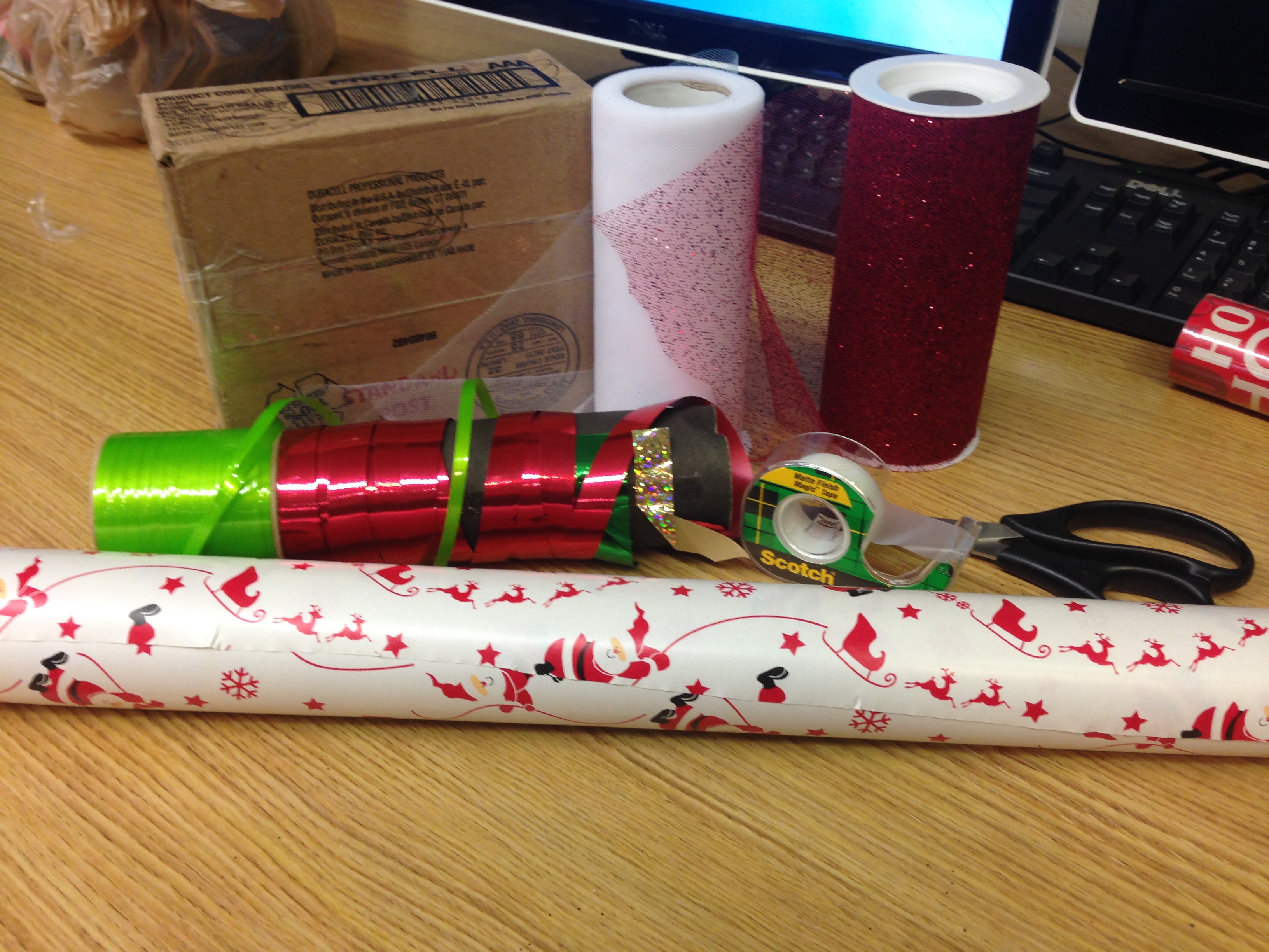 Quick Christmas Gift Wrapping With Tulle Bow 23 Steps (with Pictures