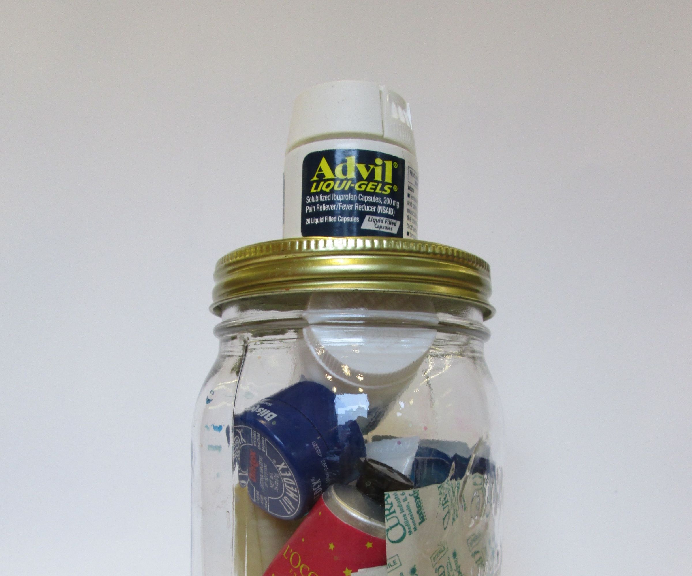 Mini Medicine Cabinet in a Mason Jar