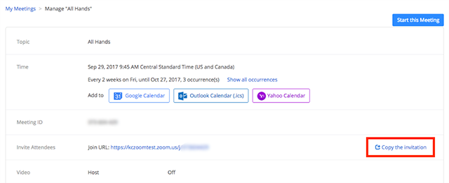 Step 6 Inviting Others to Join Your Meeting