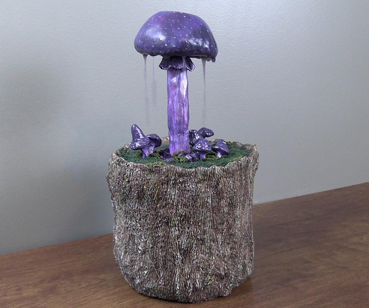 Purple Rain | Mushroom Water Fountain 