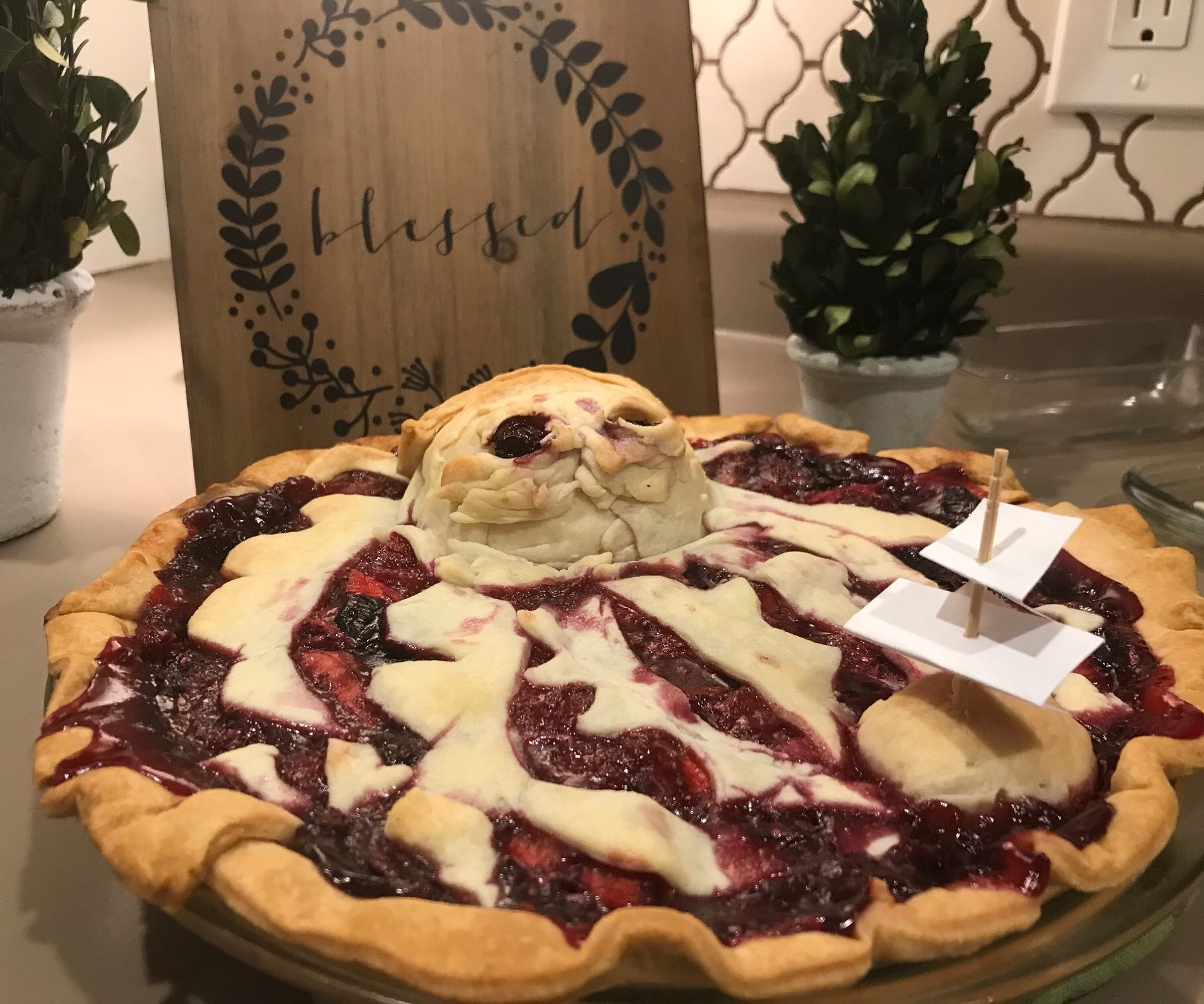 Family Friendly Triple Berry Kraken Pie