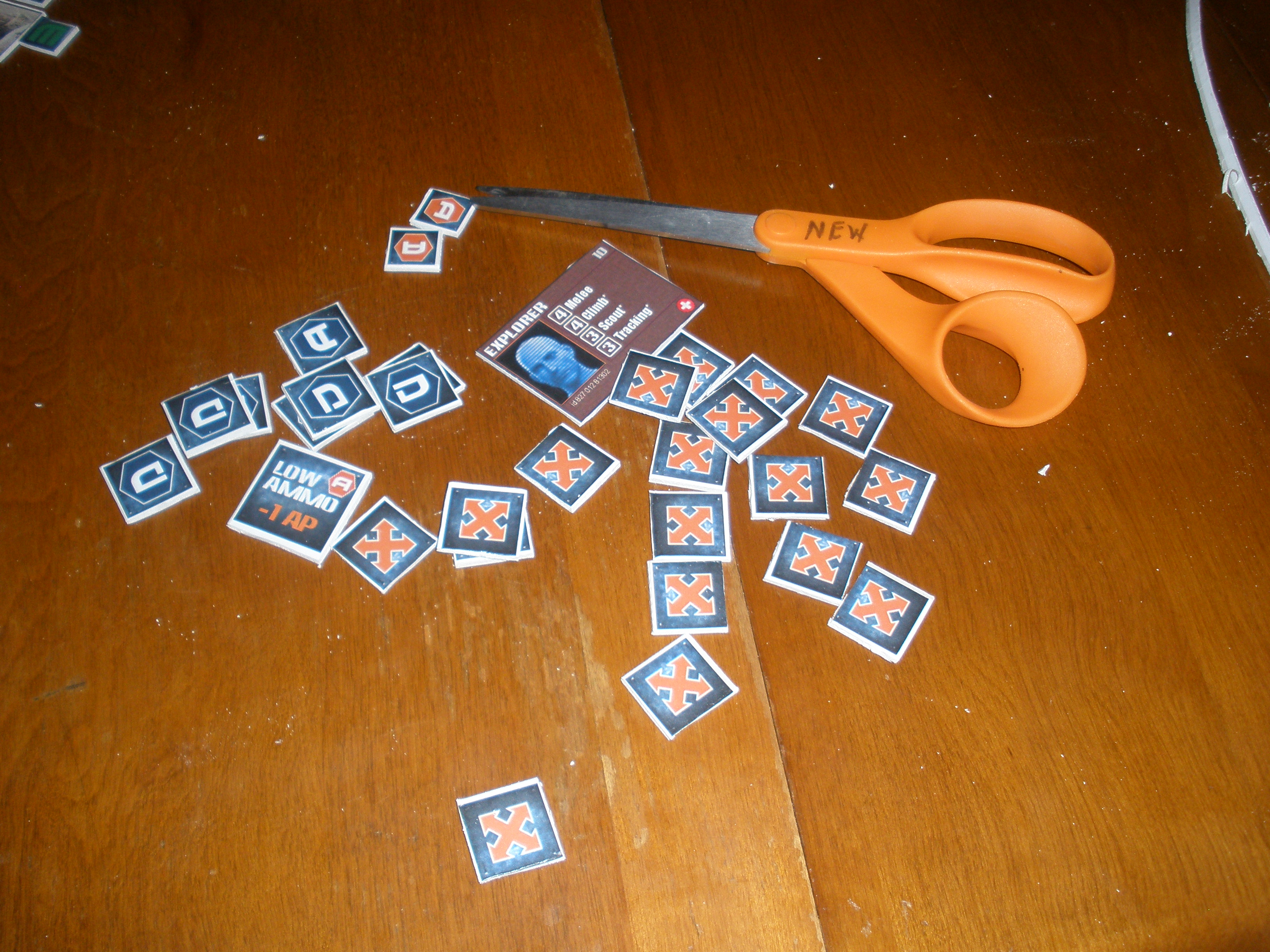 Using Adhesive-Backed Floor tiles to make Print & Play BoardGames