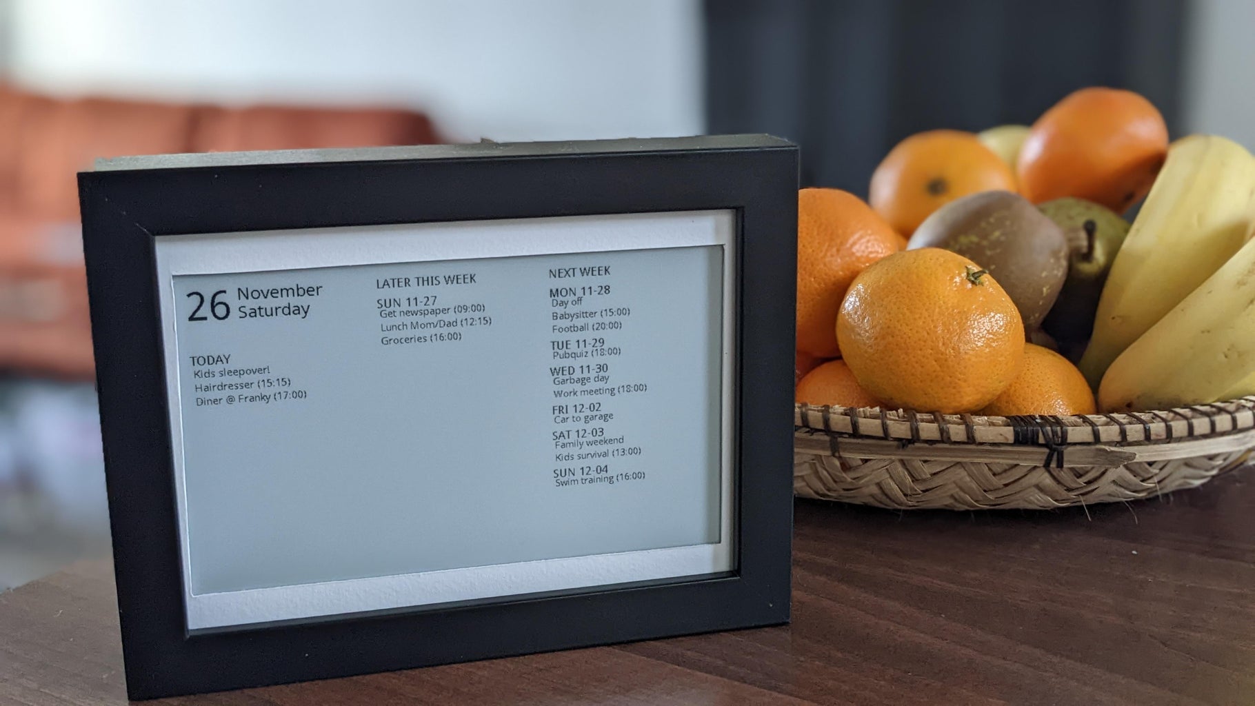 Epaper Calendar Raspberry Pi With Eink Screen and Google Calendar