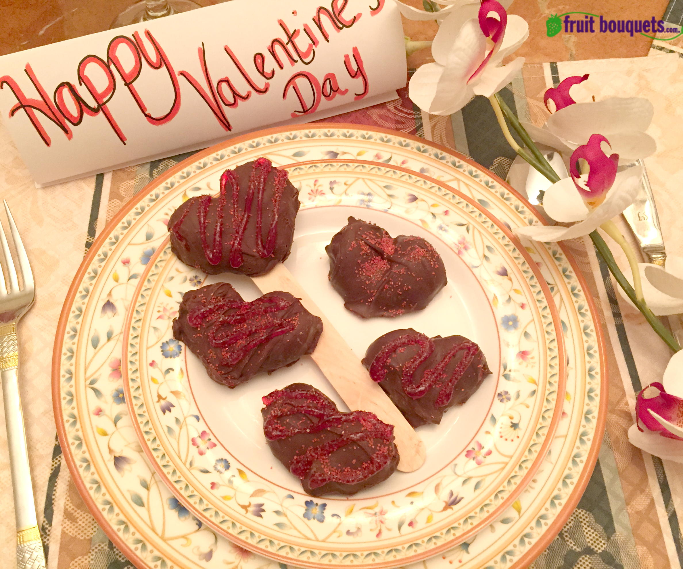 Fruit Bouquets' How to Make Valentines Chocolate Covered Strawberry Candy Hearts
