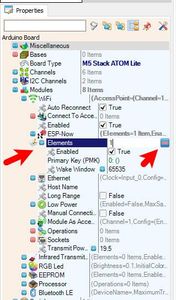 For Sender M5 Stack ATOM Lite - in Visuino Add, Set & Connect Components