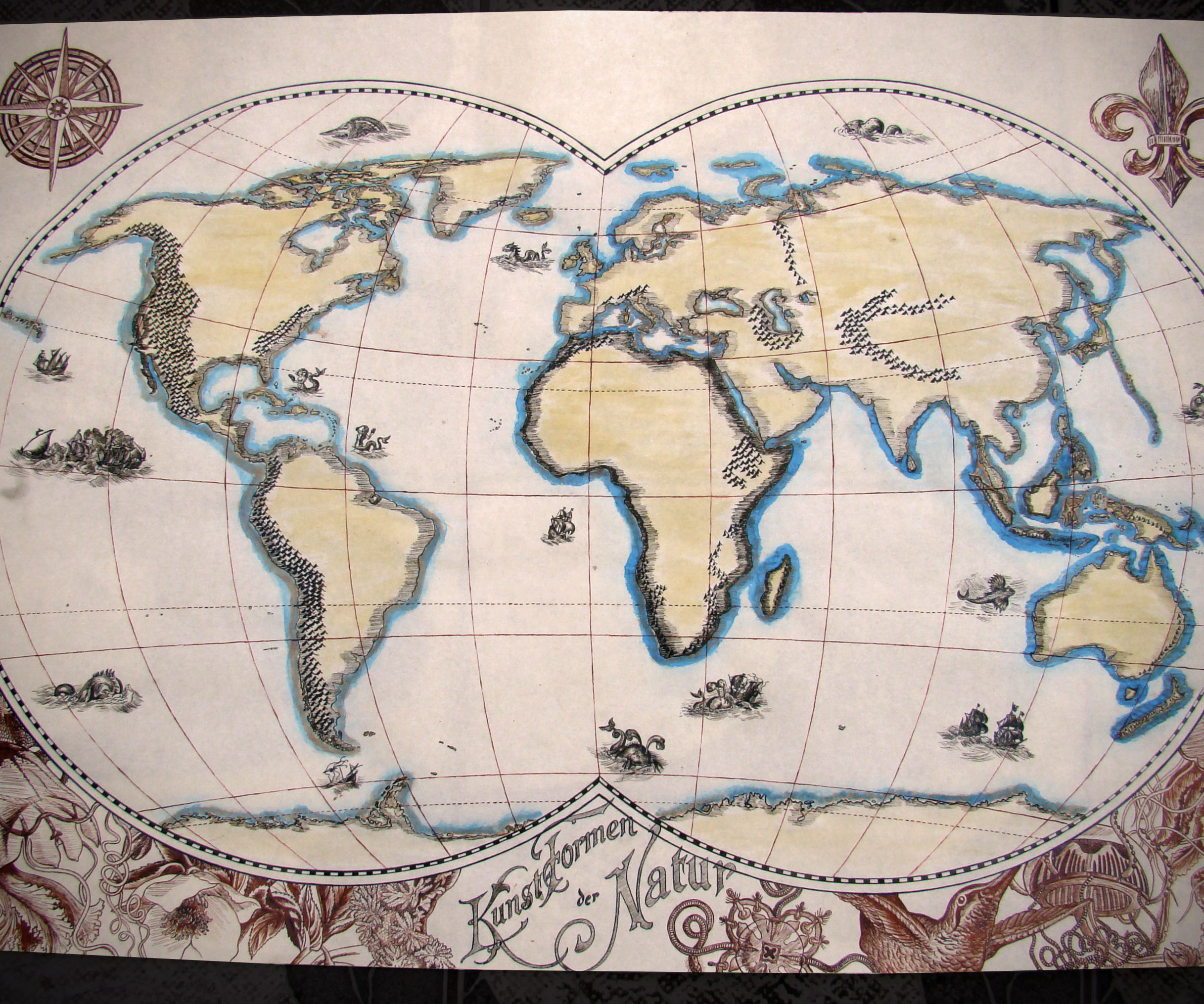 Quill and Ink Vintage World Map