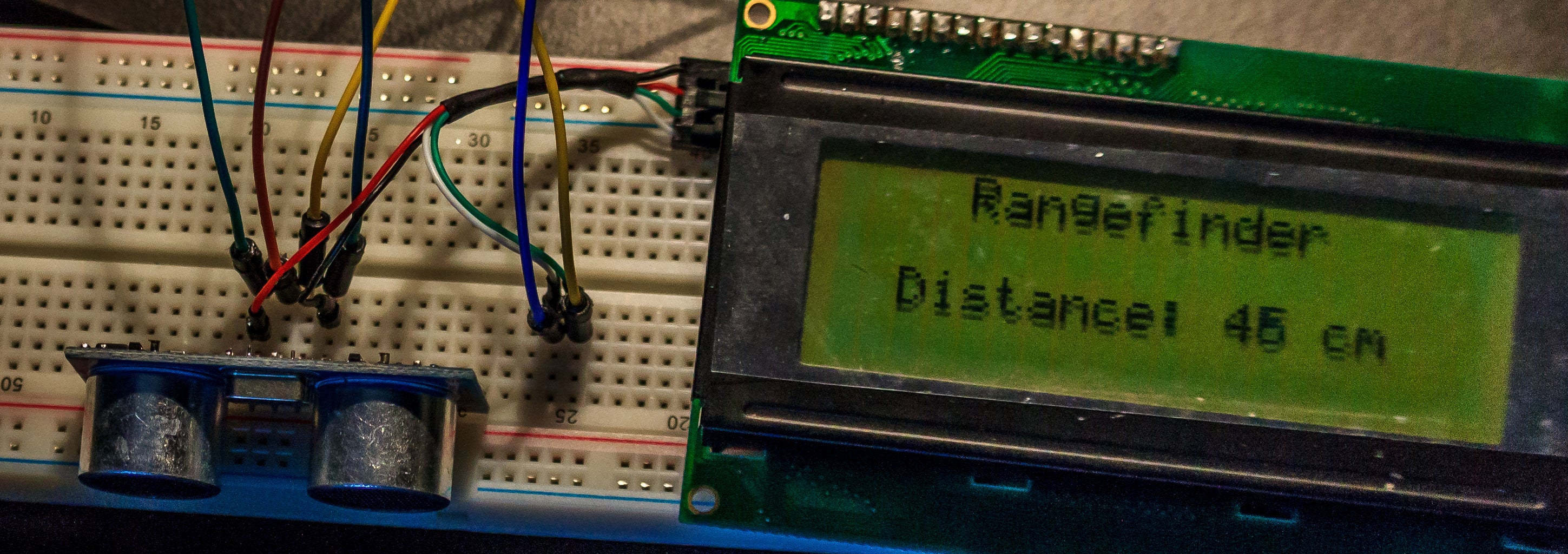 Arduino Ultrasonic Range Finder, With I²C Lcd Display! : 6 Steps ...