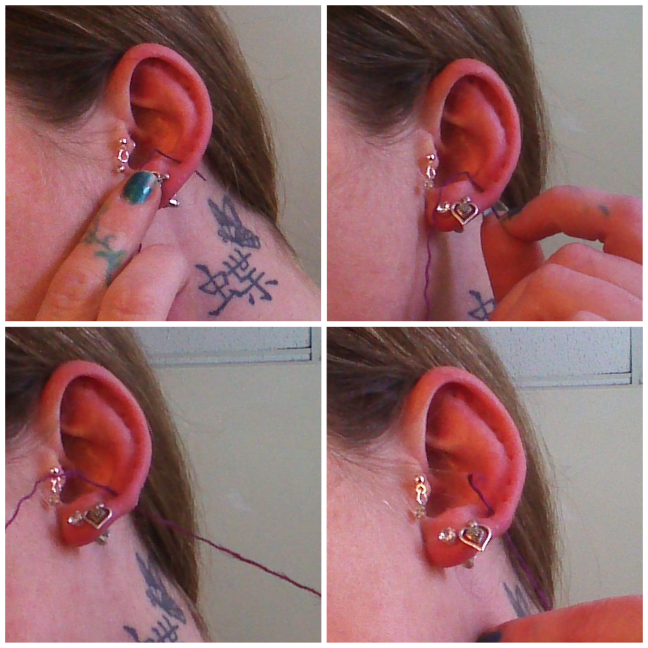 Homemade 2025 ear piercing