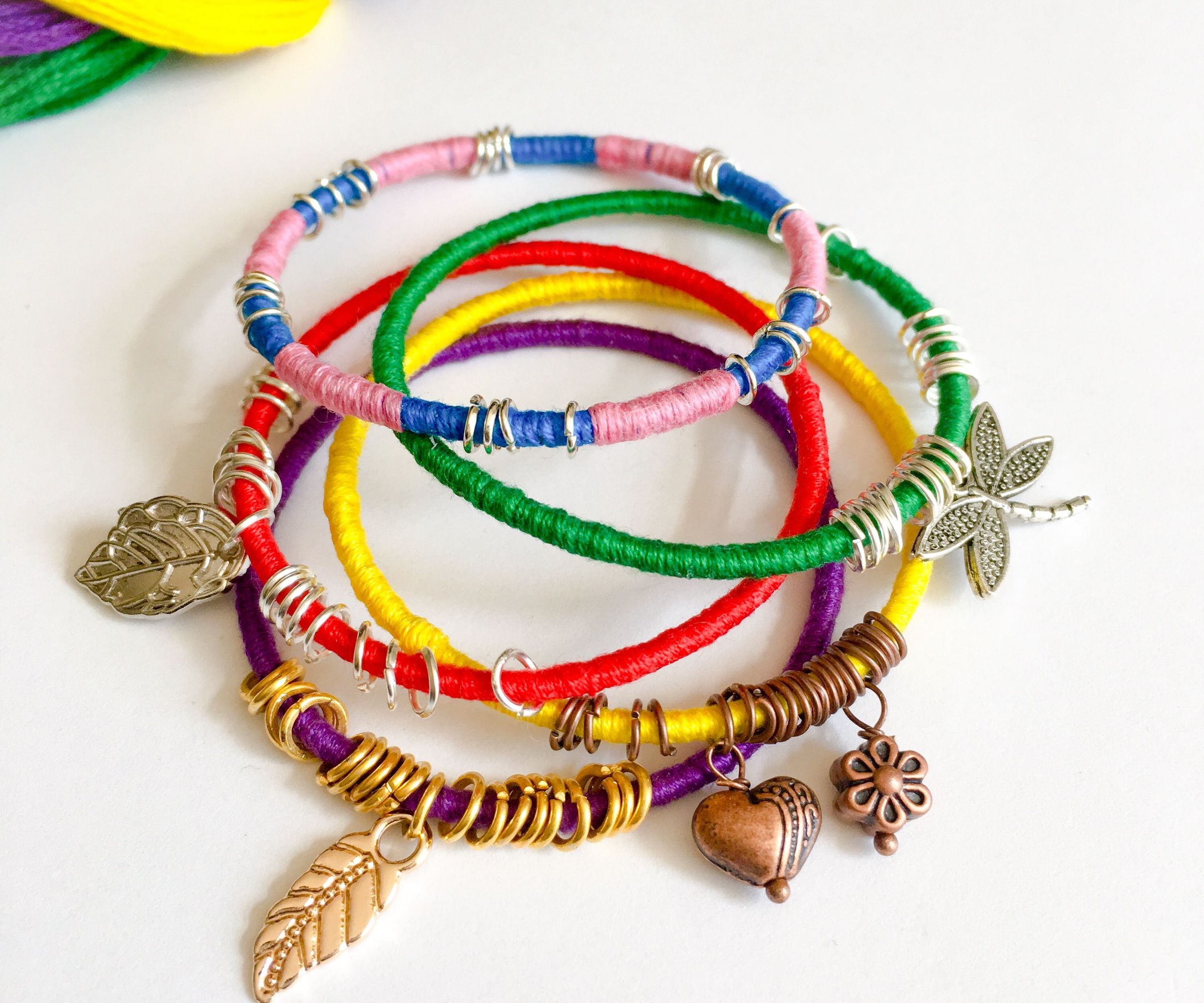 String Wrapped Bangles 
