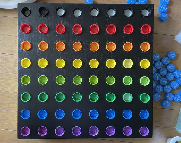 8x8 Dots Rainbow Inspired by LED Matrix