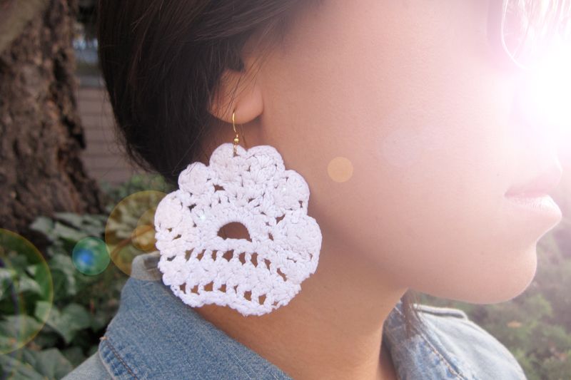 Earrings Diy Ideas-how to Diy Lace Earrings Out of Old Dress