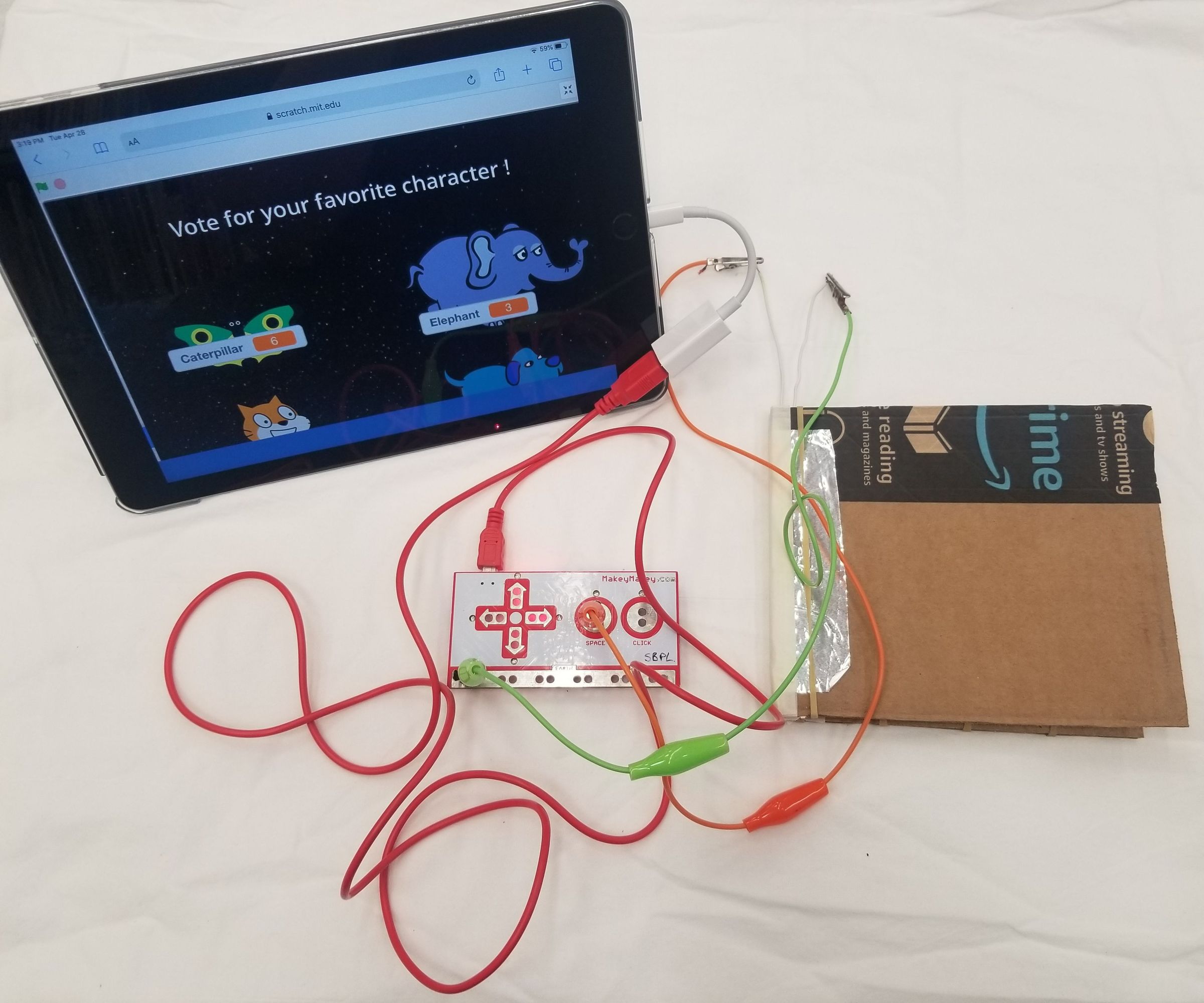 Hands Free Voting Booth With Makey Makey