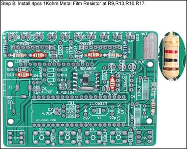 Install 4pcs 1Kohm Metal Film Resistor at R9,R13,R16,R17