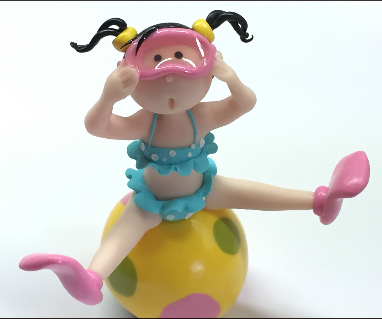 Girl at the beach- Polymer clay