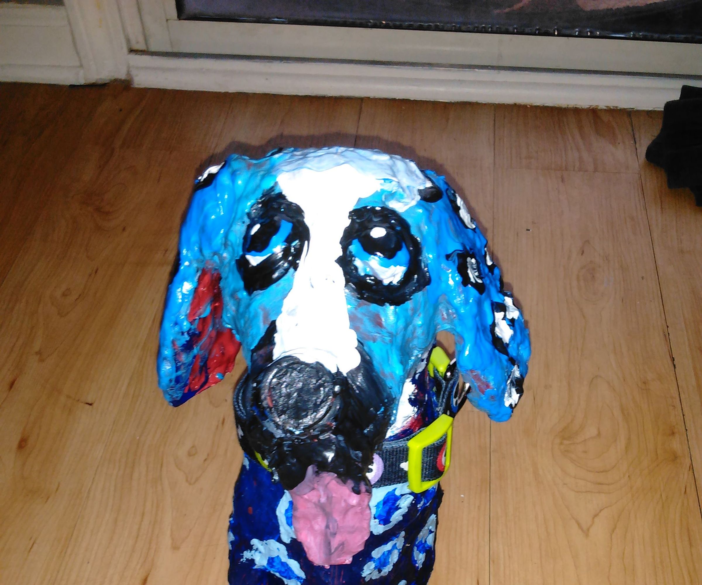 Cute Folk Dog Upcyle Paper Mache