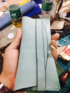 Sew the Stitching Line to Fnish This Wallet.