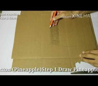 How to Make a Card Board 3D Pineapple